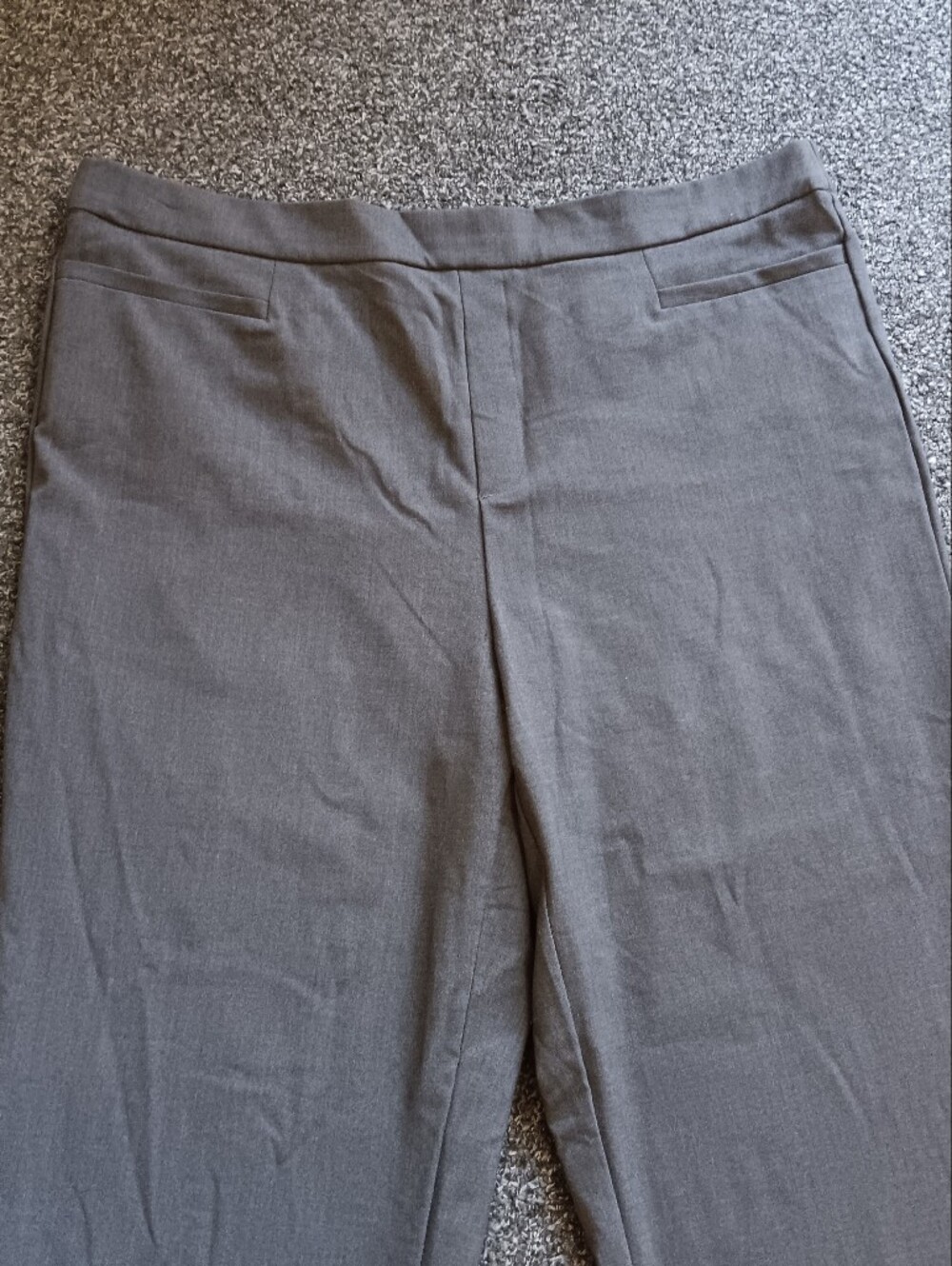 Womens XXL Business Casual Gray Straight Leg Career Wear Pants, Office, Time Tru - Picture 2 of 8